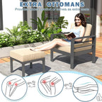 AECOJOY 7 Pieces Aluminum Patio Furniture Set Outdoor Conversation Set