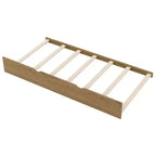 Whisen Twin Size Wood Platform Bed with Guardrail and 2 Drawers