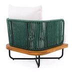 Christopher Knight Home Raphael 4 Piece Outdoor Rope and Acacia Sectional Sofa Set (Table Not Included)