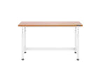 Heavy Duty 60 Adjustable Height Workbench Table with Wood Top