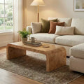 Table basse Christopher Knight Home Arden, moderne, avec cascade et bords incurvés