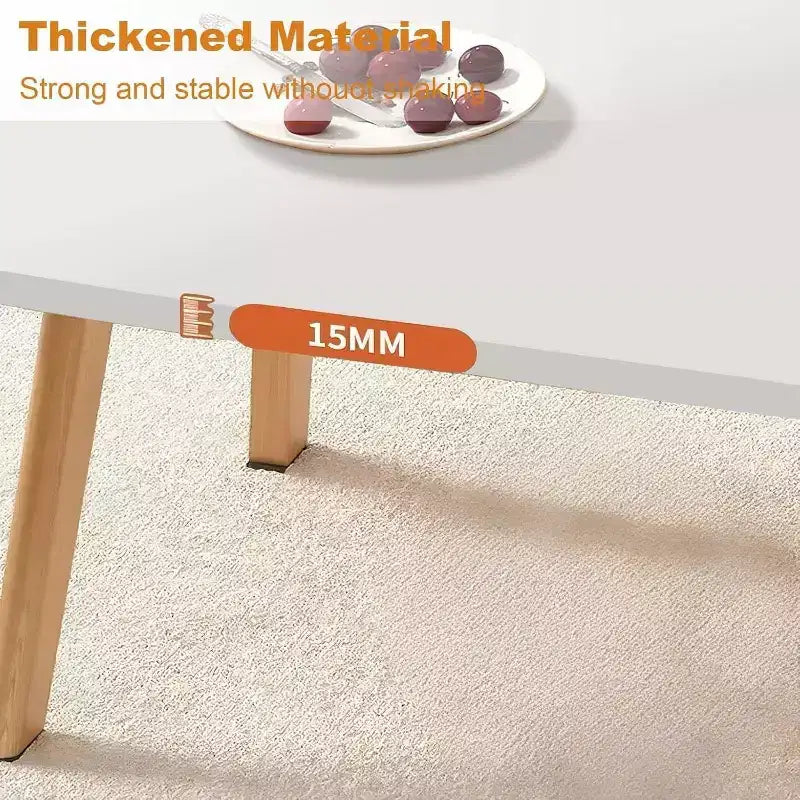 Acekool Foldable Coffee Table, Wooden Finish, Space-Saving Folding Design, 31.5x19.7x17.3, Easy Storage, Wood Grain