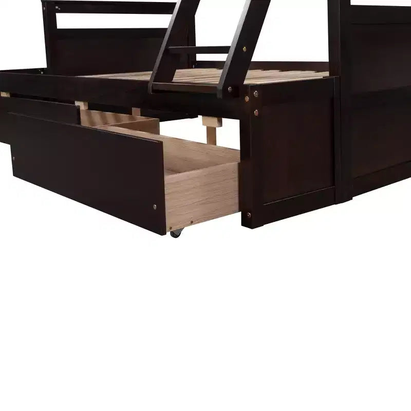 Whisen Twin over Full Bunk Bed with 2-Storage Drawers