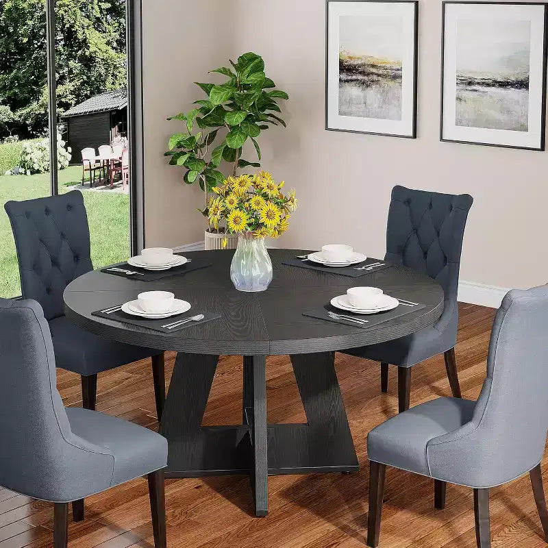 47 Inch Round Dining Table for 4 people