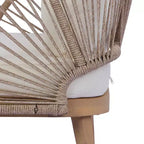 Christopher Knight Home Brixton – Ensemble de sièges de patio 2 pièces en bois d'acacia avec baignoire incurvée et table basse à lattes