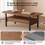 Gaoyangjiaju 47.2 Inch Wooden Coffee Table with Storage Drawers