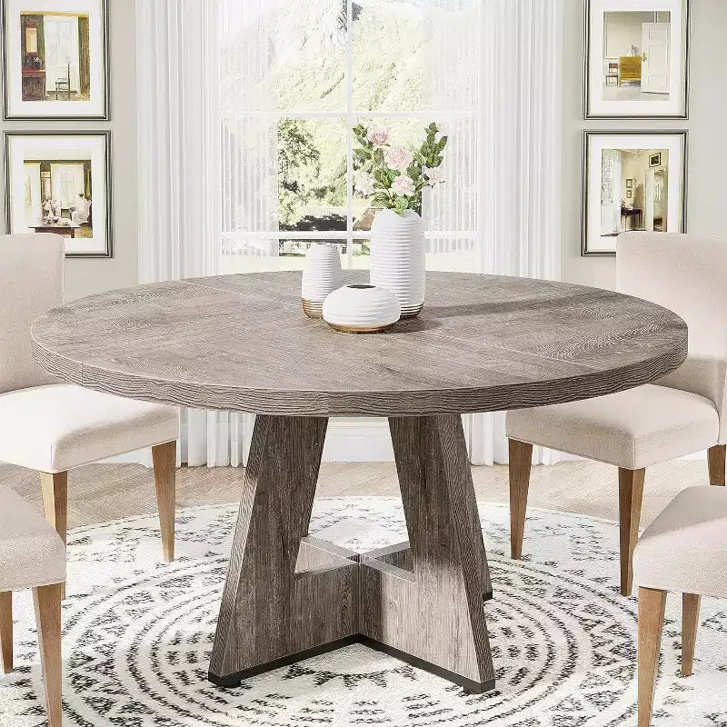 47 Inch Round Dining Table for 4 people