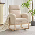 Fauteuil à bascule pour chambre d'enfant, Fauteuils à bascule d'allaitement avec repose-pieds, Fauteuil inclinable à bascule confortable avec pochette latérale, pour salon, chambre à coucher