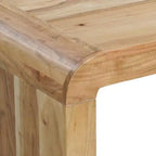 Royal Hampton Coffee Table Handcrafted Natural Acacia Wood Rectangular Curved Waterfall Top, 36 Inch