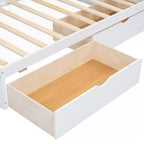 White / Wood Twin Size Daybed with Storage Drawers, Cabinets & USB Ports 窶・1 Person