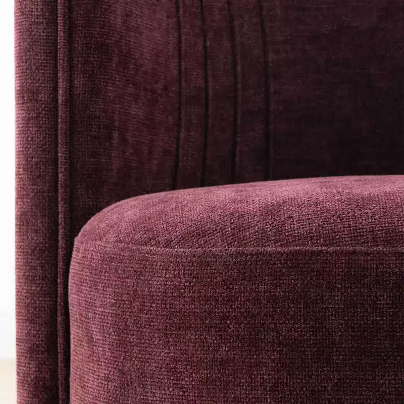 Lot de 4 chaises de salle à manger modernes pivotantes, chaises sans accoudoirs rembourrées en tissu texturé avec dossier incurvé pour salle à manger ou cuisine - Panipeachy