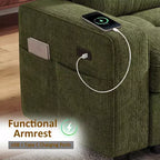Canapé-lit convertible, canapé-lit en forme de L de 81 po avec méridienne de rangement réversible/port USB/poche latérale/assemblage sans outils, velours côtelé beige