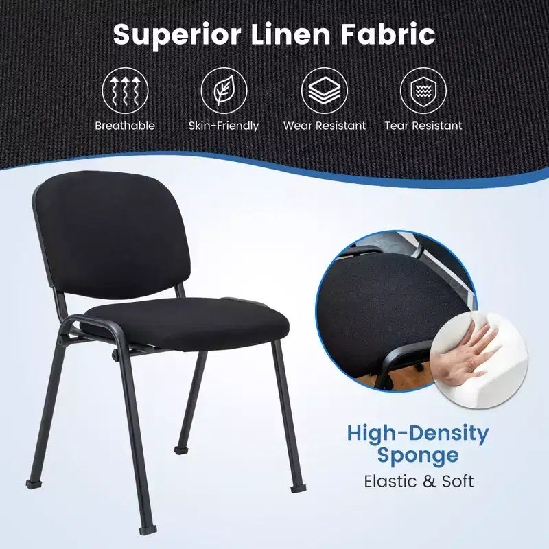Costway Office Guest Chair Stackable Reception Chair Waiting Conference Room