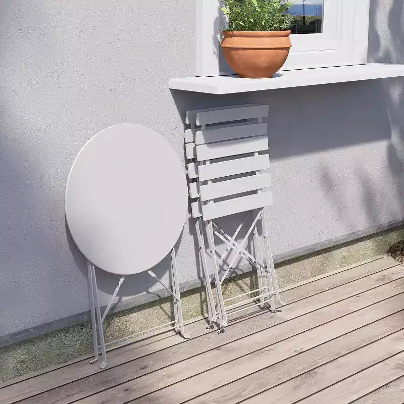 Outdoor Three-Piece Portable Folding Table and Chair Set