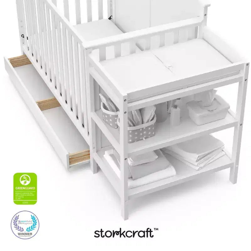Storkcraft Steveston 5-in-1 Convertible Crib and Changer with Drawer