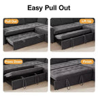 Dyonery 7-seater reclining sofa, modular sofa, side table with hidden storage, rechargeable