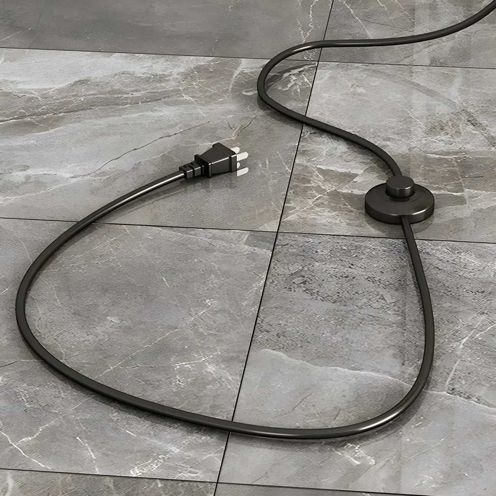 Black Adjustable Dome Shade Arc Metal Floor Lamp