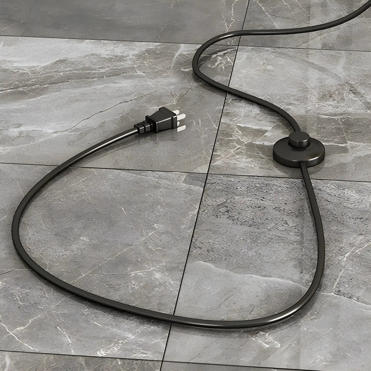 Black Adjustable Dome Shade Arc Metal Floor Lamp