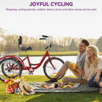 26 Blue Adult Tricycle 3 Wheel Bikes with Removable Baskets