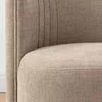 Lot de 4 chaises de salle à manger modernes pivotantes, chaises sans accoudoirs rembourrées en tissu texturé avec dossier incurvé pour salle à manger ou cuisine - Panipeachy
