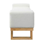 Christopher Knight Home Paulina Modern Rubberwood Boucle Upholstered Bench