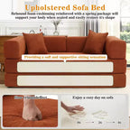 Dyonery 78Folding Sofa Bed Convertable Corduroy Couch King Size Floor Sleeper 4-in-1 DIY Combination Modular Sofa Fold Out Comfy sofa.