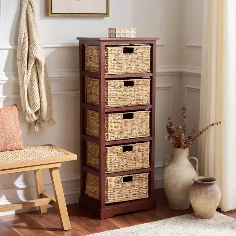 Vedette 5 Basket Storage Tower - AMH5739 - Safavieh Couture