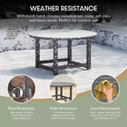 WestinTrends Dylan 5-Piece Outdoor Patio HDPE Adirondack Chair With Round Coffee Table Conversation Set