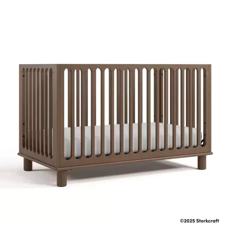 Storkcraft Sicily Deluxe 3-in-1 Convertible Crib with Toddler Guardrail