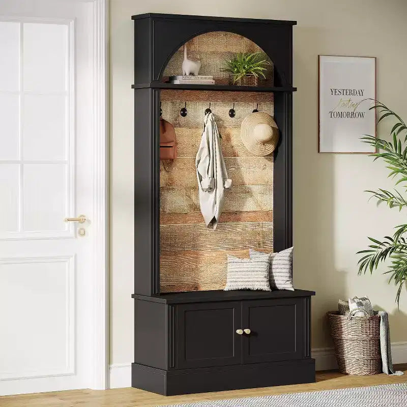 Lantine 70.86 Hall Tree with Bench, 4-in-1 Entryway Storage: Coat Rack, Shoe Shelf, Mudroom Bench for Hallway