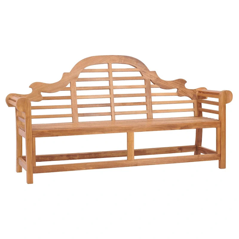 Chic Teak Lutyens Teak Wood Outdoor Garden & Patio Triple Bench