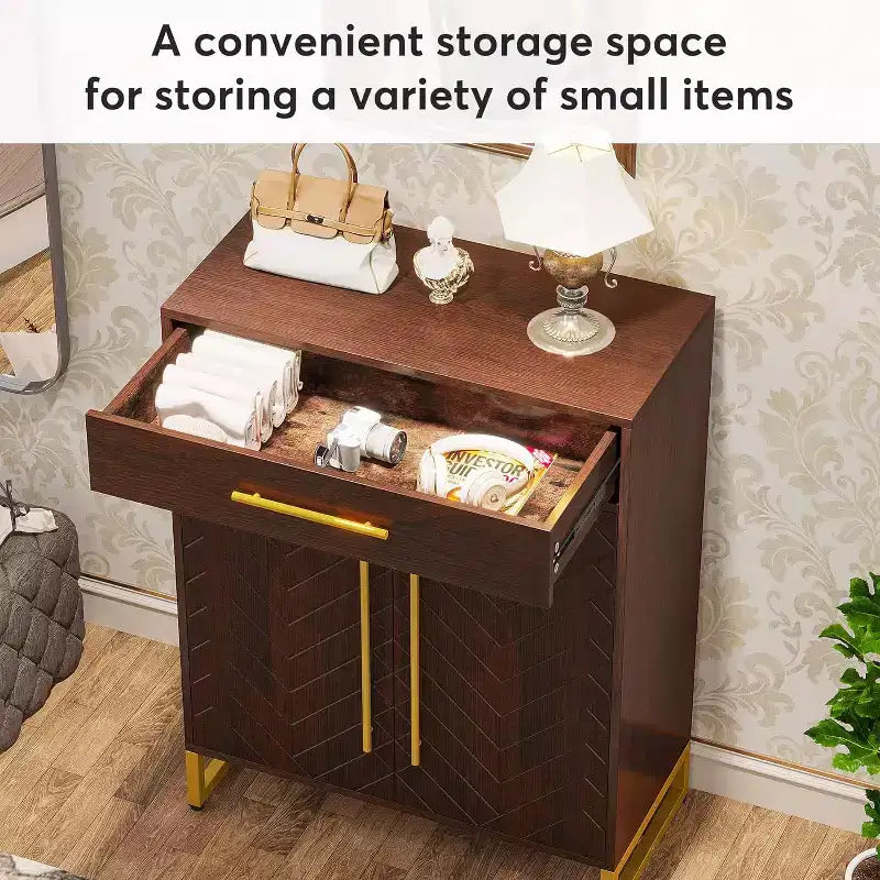 Shoe Cabinet with Doors and Drawer, Modern Shoe Rack, Holds 20 Pairs