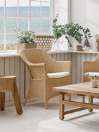 Classic Rattan Lounge Chair with Woven | Matte Finish