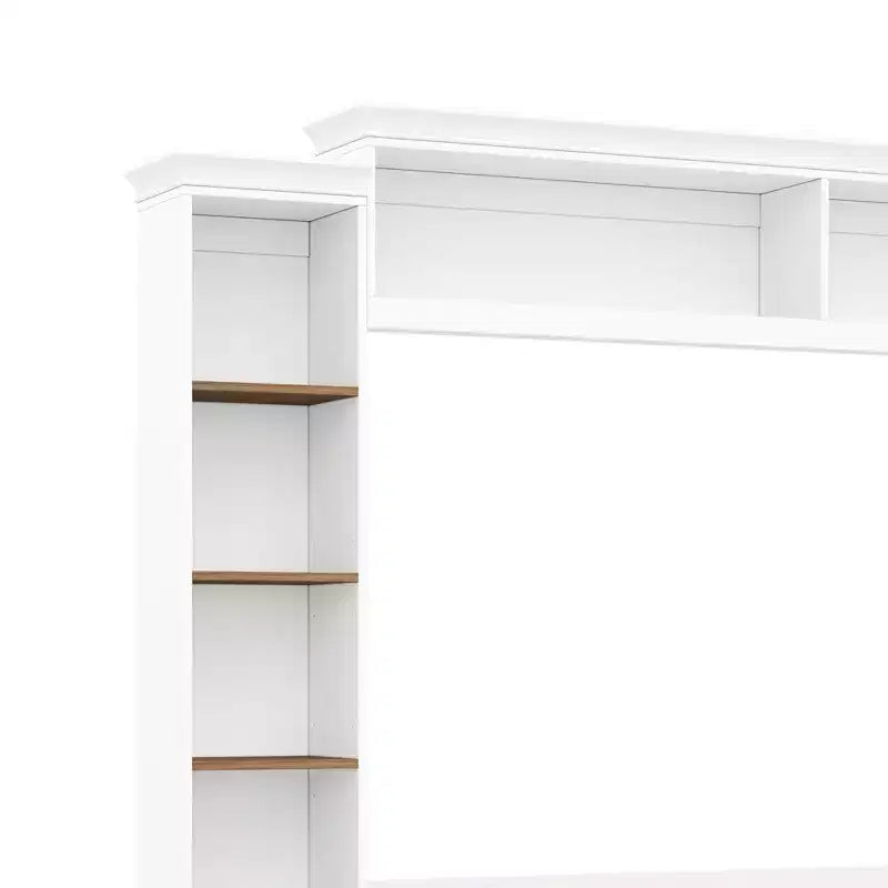 ModernLuxe 4-in-1 Farmhouse Entertainment Center Wall Unit, Fits TVs Up to 70, TV Stand Media Console w/ Adjustable Shelves & Drawers