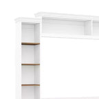 ModernLuxe 4-in-1 Farmhouse Entertainment Center Wall Unit, Fits TVs Up to 70, TV Stand Media Console w/ Adjustable Shelves & Drawers