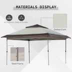 Outsunny 12 x 12 Pop Up Canopy Sun Shade Instant Tent Folding with Mesh Sidewall Netting, 3-Level Adjustable Height