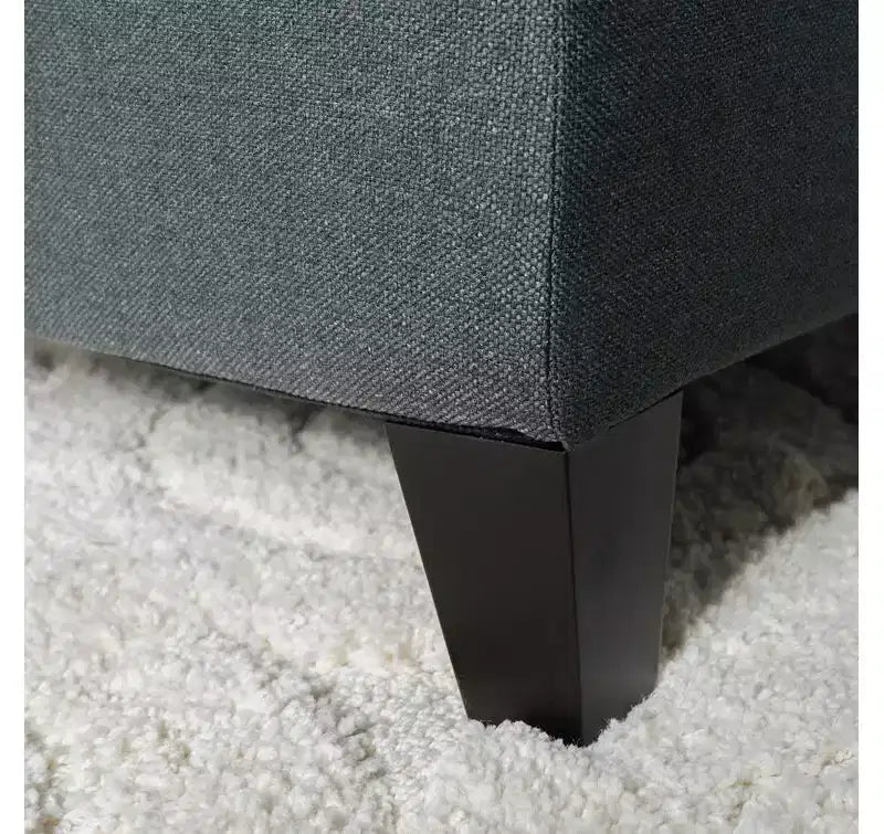 Luxury Storage Ottoman Bench - Button-Tufted Upholstered Rectangular Footrest for Living Room, Entryway & Bedroom