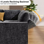 Dyonery 7-seater reclining sofa, modular sofa, side table with hidden storage, rechargeable