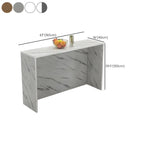 Living Room White Rectangular Wood Long Bar Table