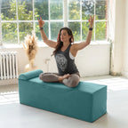 Avana Kami Convertible Chaise / Yoga & Massage - 2-In-1 Ottoman with Concealed Fold Out Yoga Lounge Chair, Microvelvet - N/A
