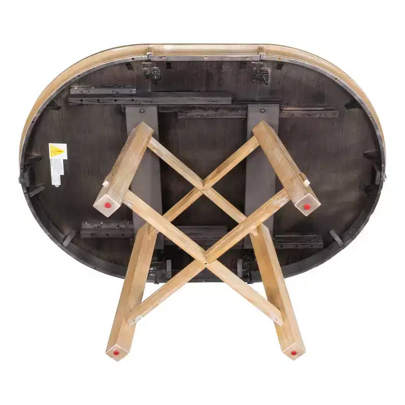 GDFStudio Joyce Table à manger extensible en bois massif de 147 cm