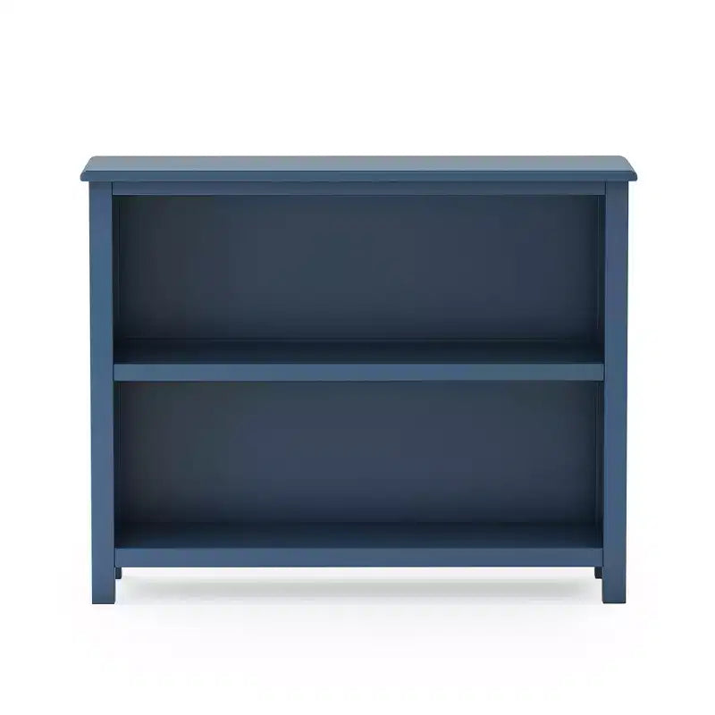 2-Shelf Pine Wood Bookcase 38x12x42, Adjustable Shelves for Bedrooms or Playrooms