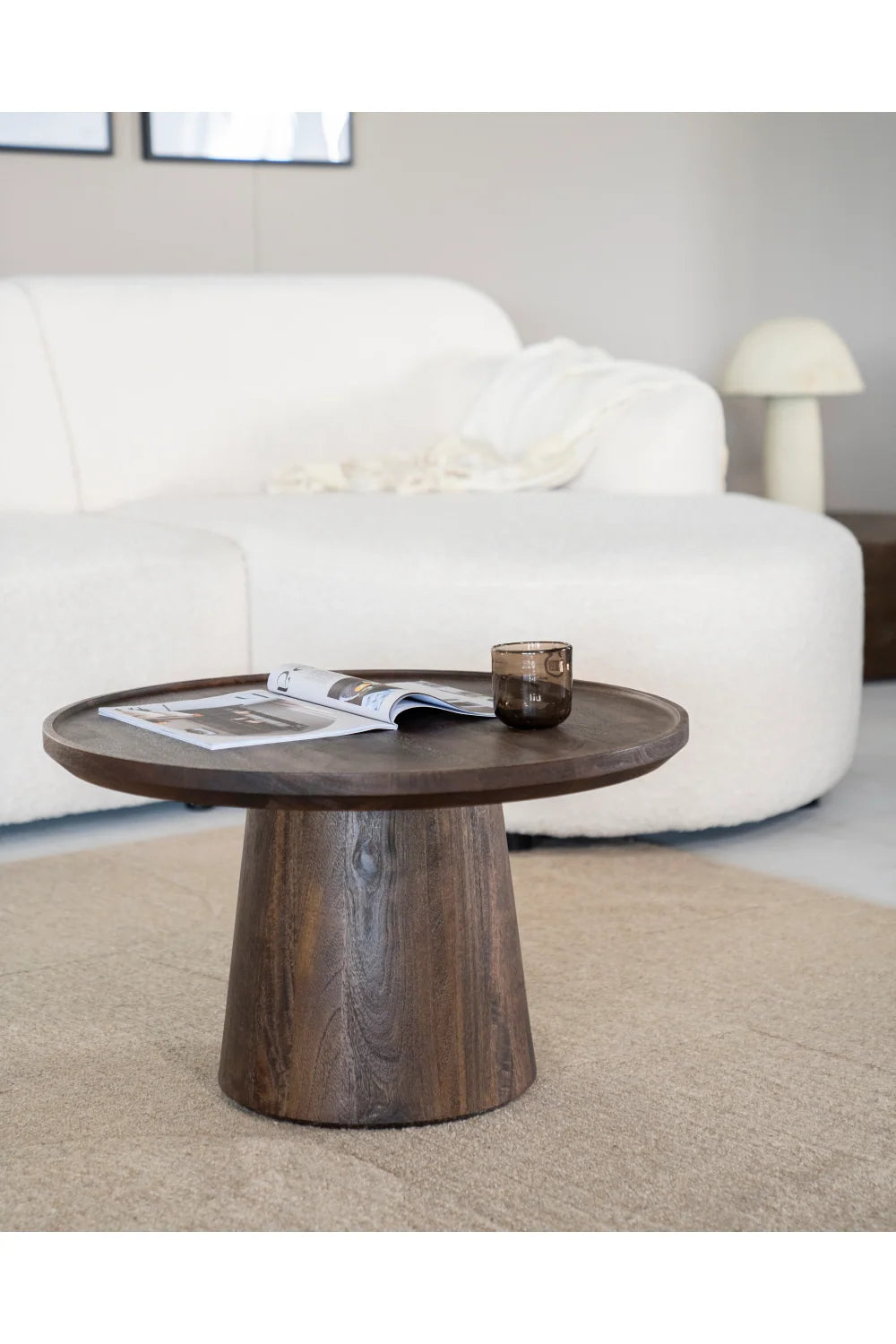 Wooden Pedestal Coffee Table