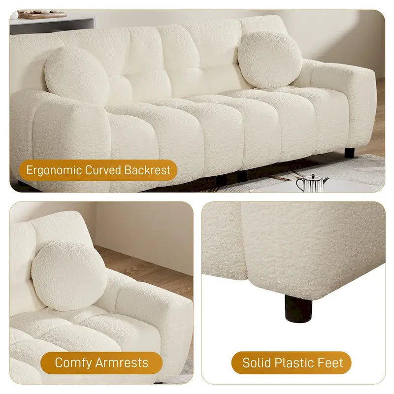2-Seat Cloud Deep Seat Sofa Couch for Living Room, Bedroom