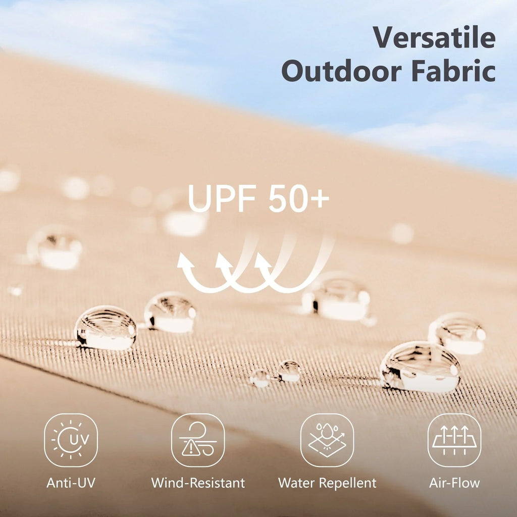 MAISON ARTS 15ft Double-Sided Patio Extra Large Twin Umbrella with Base Included