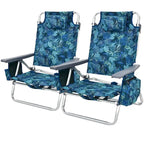 Costway 4-Pack Folding Backpack Beach Chair 5-Position Outdoor - See Details