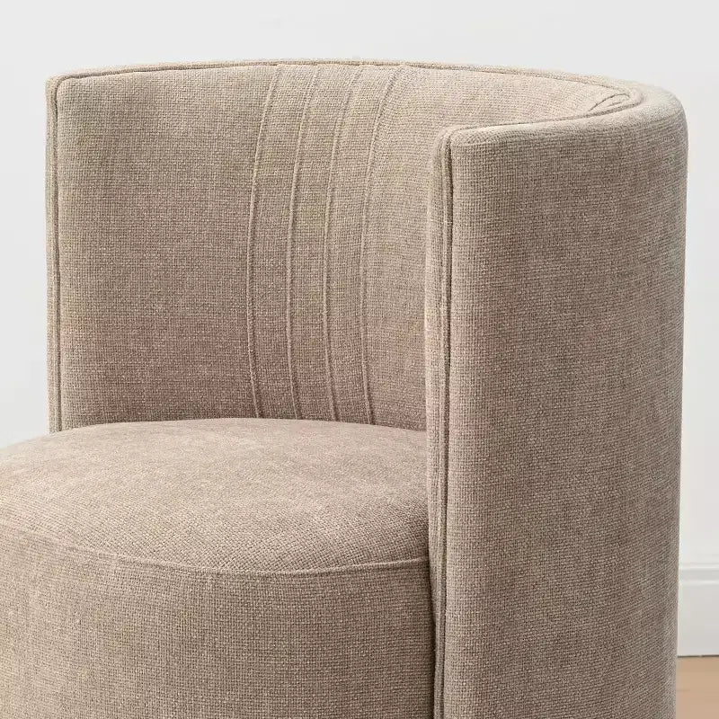 Lot de 4 chaises de salle à manger modernes pivotantes, chaises sans accoudoirs rembourrées en tissu texturé avec dossier incurvé pour salle à manger ou cuisine - Panipeachy