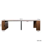 CLIHOME Modern Multifunctional Extendable Dining Table with Outlet, Space Saving Expanding Table with Storage