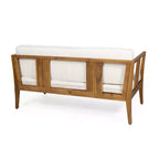 Nicholson Outdoor 4 Seater Acacia Wood Chat Set - Teak/Beige - Christopher Knight Home: Patio Conversation Set with Cushions & Coffee Table