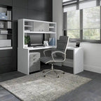 Echo L Shaped Desk with Hutch and Drawers